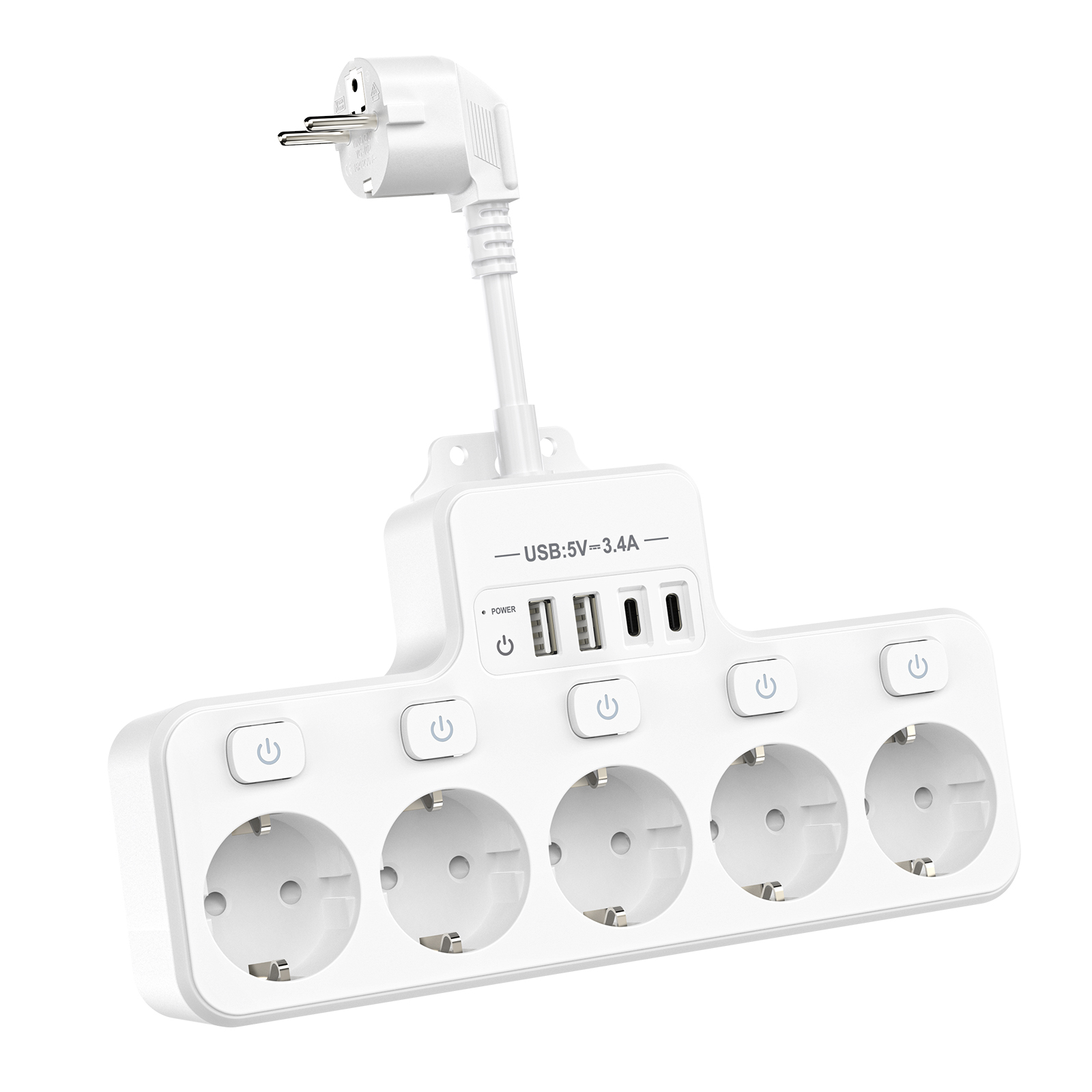 Outdoor Power Outlet - 4000W 16A EU Multi-Contact Plug Power