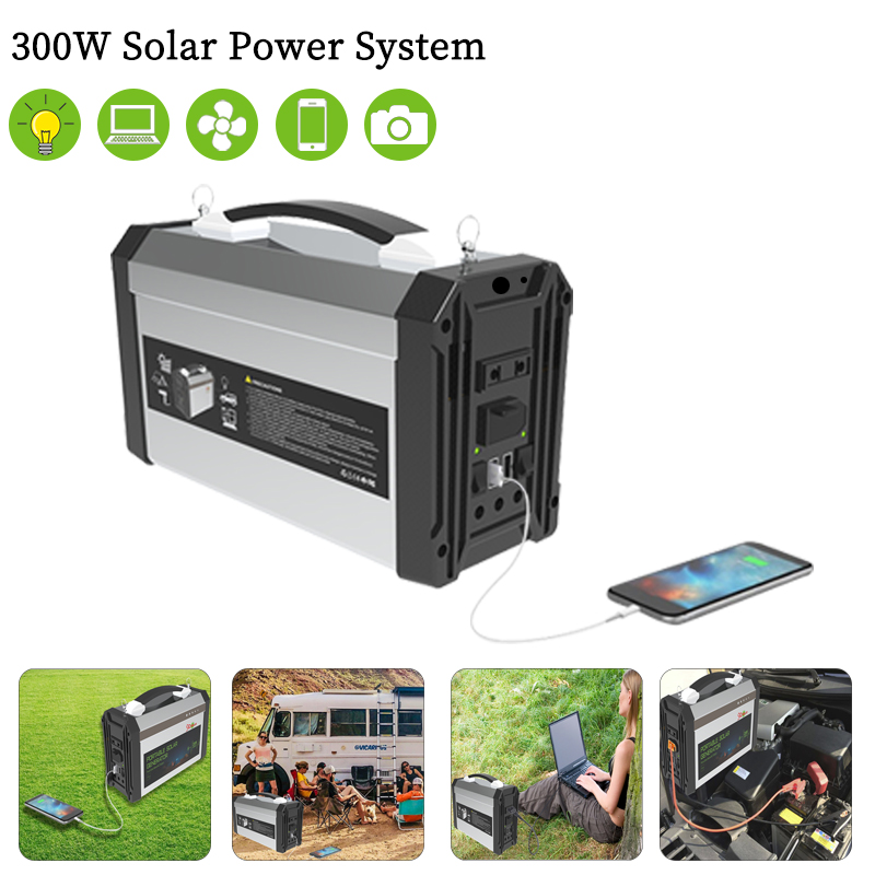 Outdoor Power And Equipment - 300W Portable Solar Generator Outdoor Power