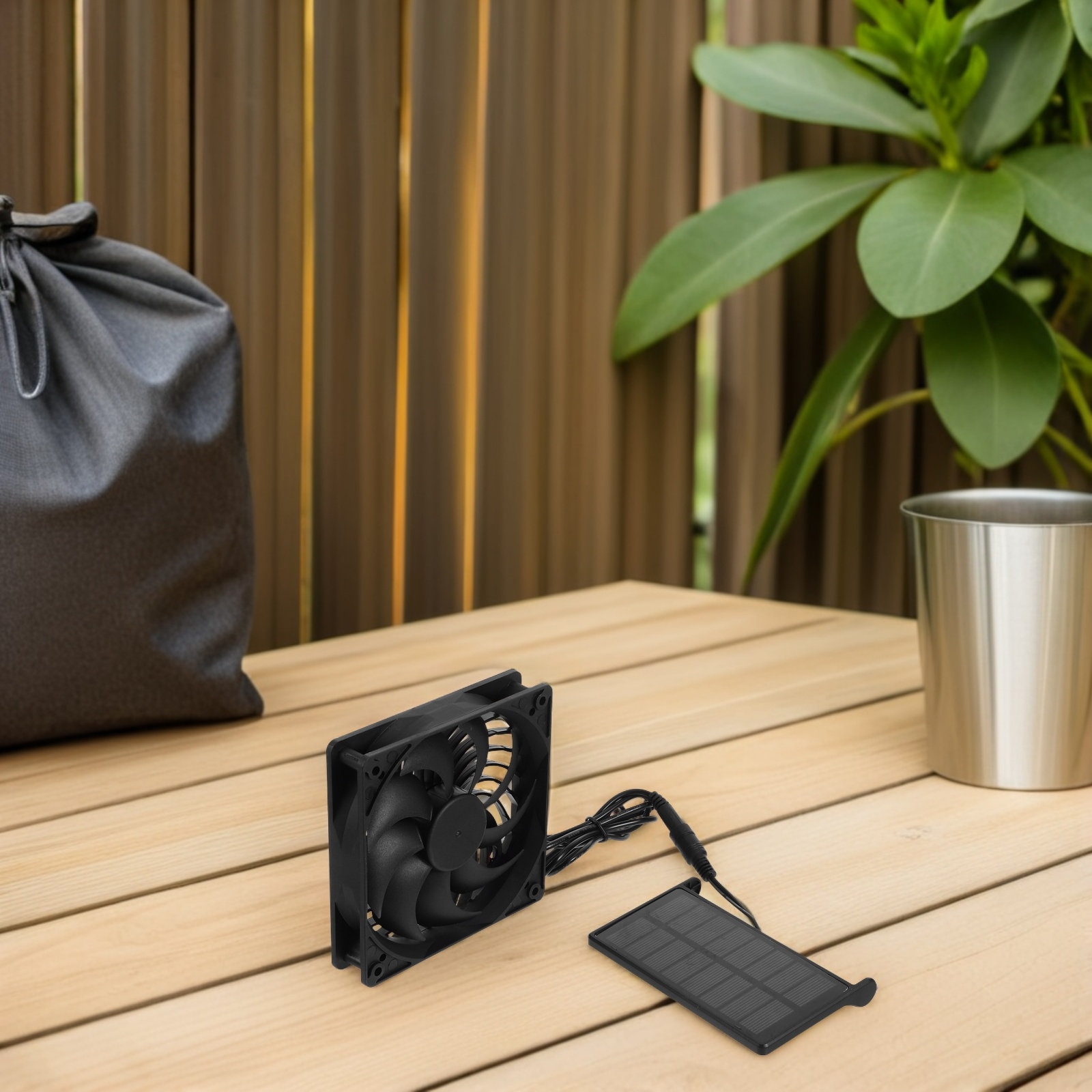 Panel Power Outdoor - Solar Fan 3W Solar Panel Powered