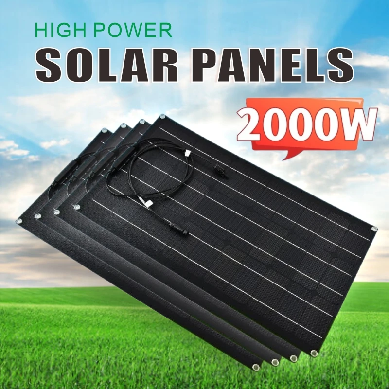 Outdoor Power Distribution Panel - 500W-2000W High-Power Solar Panel Kit with