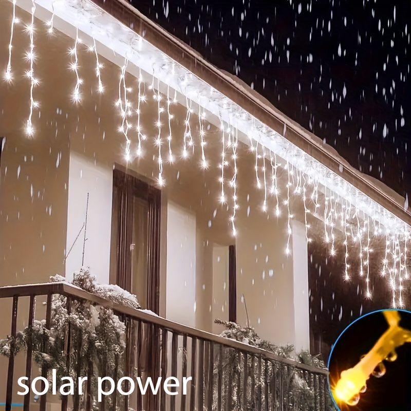 Solar Powered Outdoor Icicle S - огляд і ціна Outdoor Solar Power Xmas Lights
