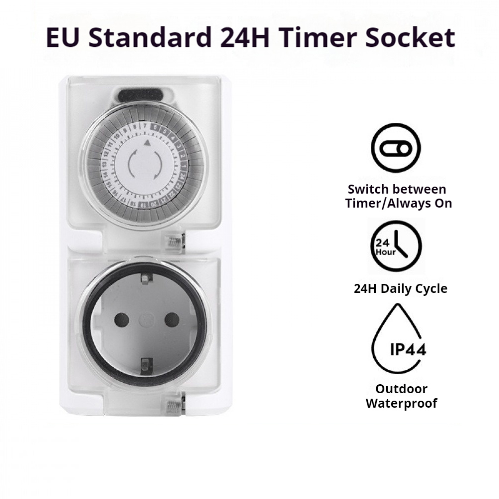 AC250V 16A 3680W Timer Socket  - огляд і ціна Outdoor Power With Timer