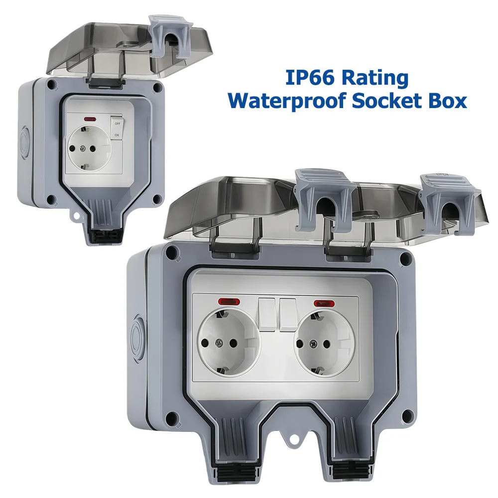 European-Style Outdoor Socket  - огляд і ціна Outdoor Power Outlet