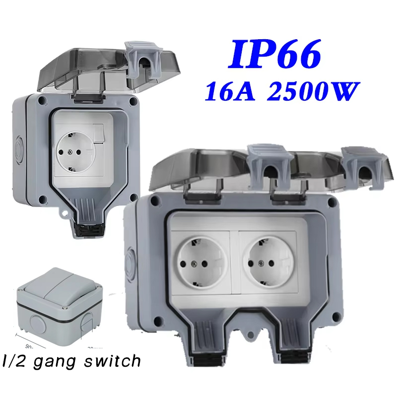 EU KR Outdoor Wall Waterproof  - огляд і ціна Outdoor Power Outlet