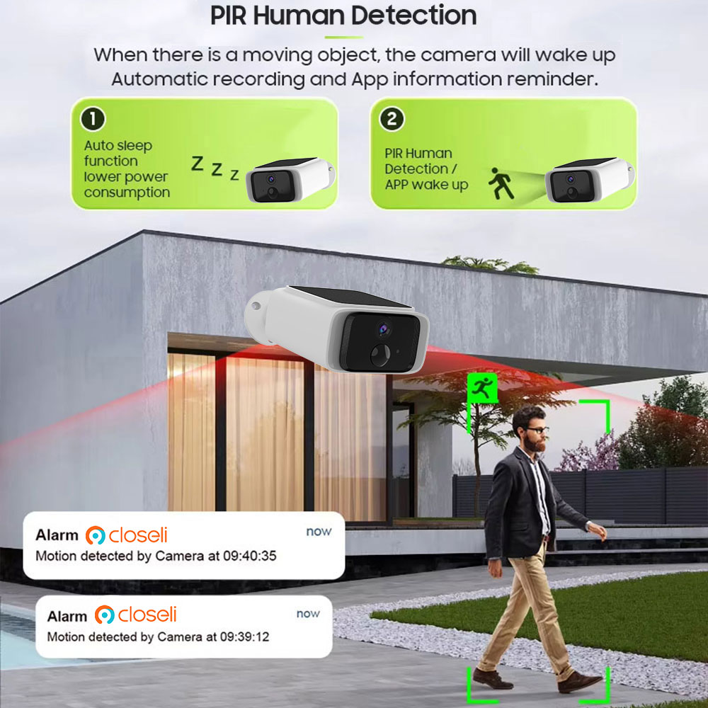 2K Solar Security Camera Wirel - огляд і ціна Panel Power Outdoor