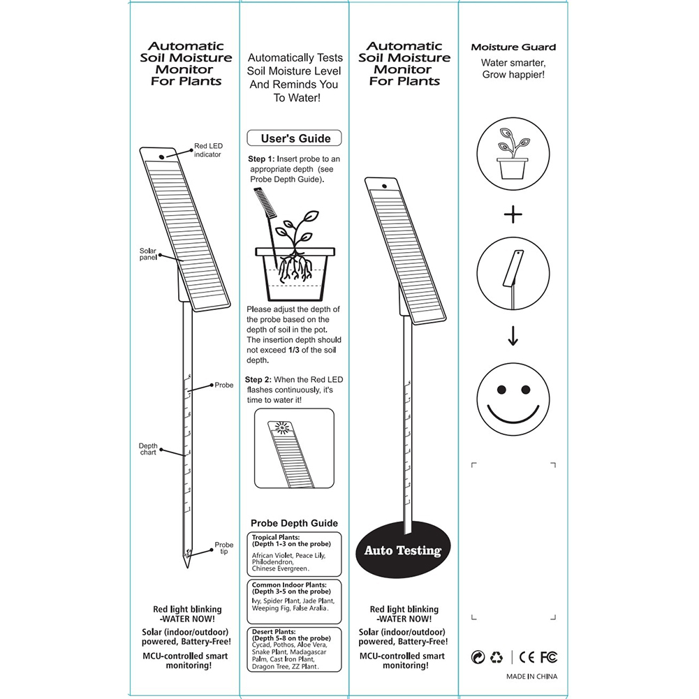 Solar Powered Soil Moisture Me - огляд і ціна Outdoor Power And Plant