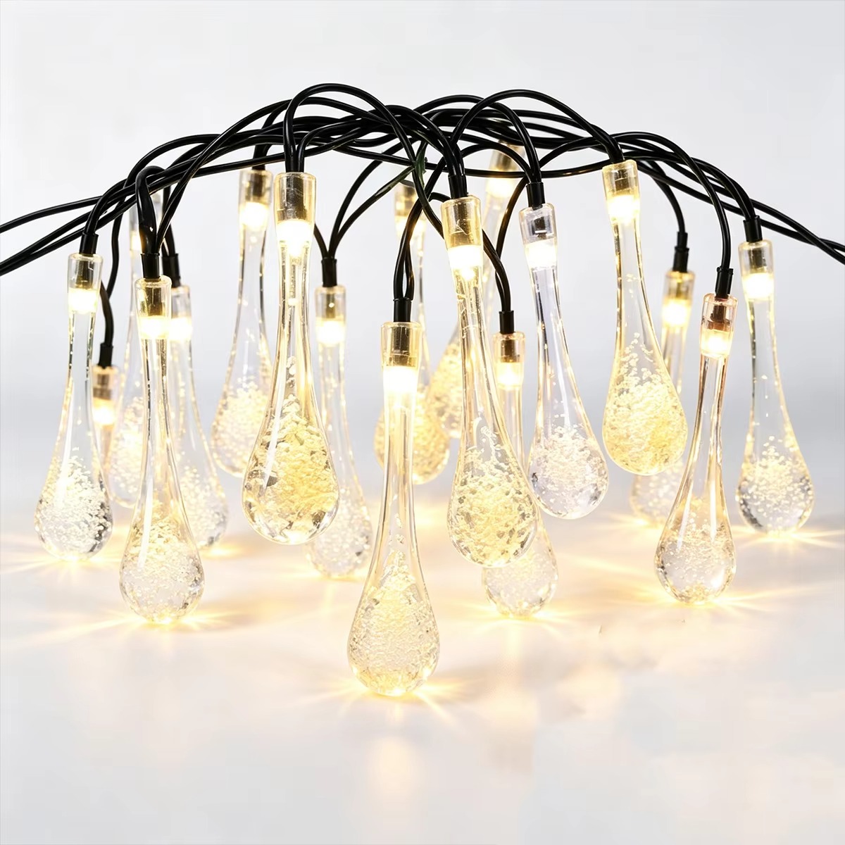 Water Drop Solar Powered LED G - огляд і ціна Outdoor Solar Power Xmas Lights