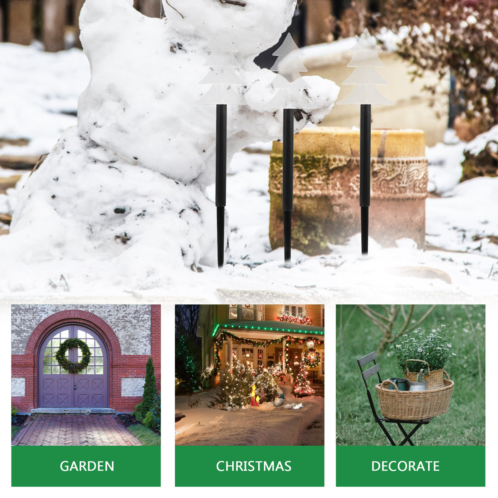 5Pcs Creative Light Accessorie - огляд і ціна Outdoor Solar Power Xmas Lights